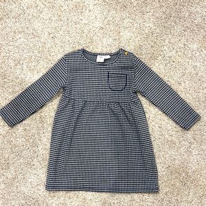 Zara Girls Navy/White Gingham Dress